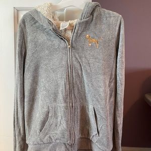 Victoria’s Secret PINK fur lined sweatshirt